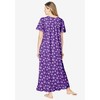 Dreams & Co. Plus Size Petite Long Floral Print Cotton Gown - 3 of 4
