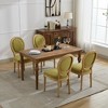 Kumasinova Set of 2 French Upholstered Dining Chairs, PU Leather Kitchen Chairs with Hand-Pulled Buckles, High Back Dining Room Chair,Solid Wood Frame - 3 of 4