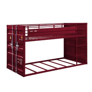 80"Twin/Twin Bunk Bed Cargo Loft and Bunk Bed Finish - Acme - 1 of 4
