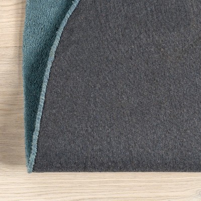 Greenwich Abstract Blue Wool Area Rug 4' x 6'