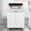 Printer Stand w/Storage, Mobile Printer Cabinet for Home Office, Metal Table for Printers w/ Storage - 2 of 4