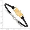 Black Bow Jewelry 14k Yellow Gold Plated Sterling Silver Vancouver Canucks NHL Charm Bracelet 7 Inch - 2 of 3