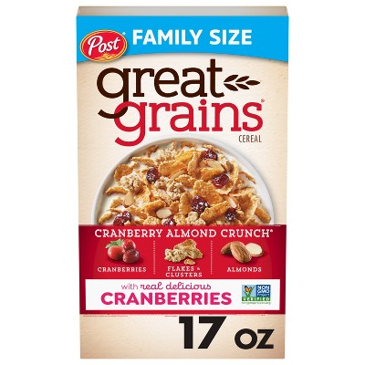 Post Great Grains Cranberry Almond Crunch Breakfast Cereal - 17oz