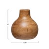 Storied Home Round Decorative Paulownia Wood Pedestal Vase, Brown - 3 of 4