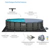 Funsicle 22 Ft by 52 In Oasis Designer Round Frame Outdoor Above Ground Swimming Pool Set w/SkimmerPlus Filter Pump and Pool Cover, Dark Herringbone - 2 of 4