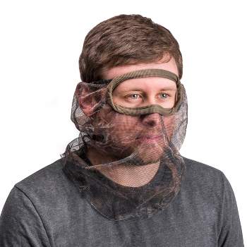 MUK LUKS Quietwear Men's 3/4 Wire Frame Mesh Facemask, Kanati, One Size Fits Most