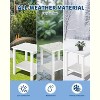 TROPOW Outdoor Side Table 18 x 15 inch, HDPE 2-Tier Patio Side Tables for Outside, All-Weather End Table for Patio Pool Deck Indoor Backyard - 4 of 4