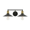 Elegant Lighting Etude 2 light brass and black Wall Sconce - 3 of 4