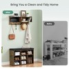 Shoe Bench with Storage and Coat Rack Set, 31.5 Inch Shoe Rack with 5 Hooks 9 Storage Cubbies - 4 of 4