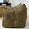 Chenille Lazy Sofa Chair with Foam Filling and Armrests, Square Bean Bag for Reading and Gaming, Lightweight Indoor Seat-Baofuwish - 3 of 4
