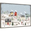 33" x 22" Christmas Village II Day Framed Wall Canvas - Amanti Art - 2 of 4