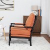 SEYNAR Mid Century Boucle Uplostered Wood Accent Armchair with Cushion Set of 2 - 4 of 4