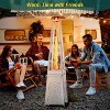 42,000 BTU pyramid patio heater with glass tube; propane outdoor heater on wheels, perfect for backyard, garden, patio, porch, and pool use. - 4 of 4