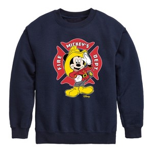 Boys' - Disney - Firefighter Mickey Graphic Long Sleeve Fleece Sweatshirt - 1 of 4