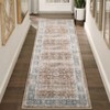 Washable Vintage Floral Living Room Rugs, Distressed Print Non Slip Bedroom Carpet, Retro Accent Dining Room Kitchen Rugs - 4 of 4