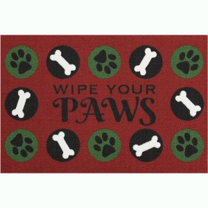 Nourison Christmas Wipe Your Paws Holiday Pet Accent Rug Red 2' x 3' - 1 of 1