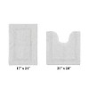 Lux Premium 100% Cotton Tufted Solid Reversible 2 PC Bath Rug Set – Ultra-Soft, Water-Absorbent, Durable, Machine Washable Bathroom Rug - 2 of 4