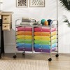 Tangkula 20-Drawers Rolling Storage Cart with Organizer Top - 3 of 4