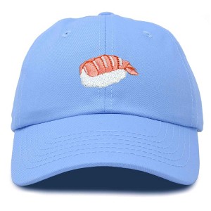 Dalix Shrimp Nigiri Embroidered Sushi Cotton Dad Hat Baseball Cap Adjustable Womens - 1 of 4