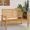 vidaXL Patio Sofa Bench - Acacia Wood Garden/Patio/Deck Seating - 47.2"x26.8"x31.9" Outdoor Couch Chair - 2 of 4