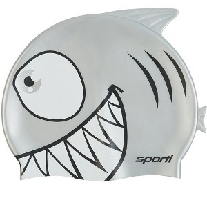 Sporti Cartoon Shark Silicone Swim Cap Jr. - 1 of 4