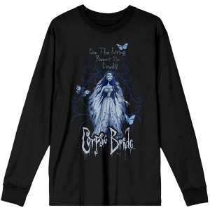 Corpse Bride Can The Living Marry The Dead? Women's Black Long Sleeve Tee - 1 of 3