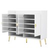 Free Standing Shoe Cabinet For Entryway,5 Tier Shoe Storage Cabinet with Doors and Adjustable Shelves,Wooden Shoe Rack for Entryway Hallway - 4 of 4