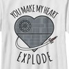 Boy's Star Wars Valentine Death Star Heart T-Shirt - 2 of 4