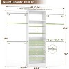 Aheaplus Closet Organizer with Extendable Hanging Rod, Walk-In Closet System Wardrobe with Adjustable Shelves - 2 of 4