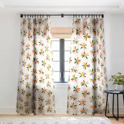 Lane And Lucia Patchwork Daisies Single Panel Sheer Window Curtain - Society6