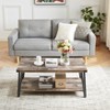 Probe Hues Modern Storage Coffee Table with Metal Frame & Versatile Shelf - 2 of 4