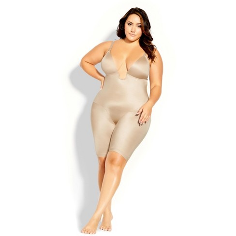 Assets By Spanx Women's Flawless Finish Shaping Micro Low Back Cupped  Bodysuit Shapewear - Neutral 1x : Target