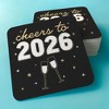 Big Dot of Happiness 25 Ct Hello New Year Drink Coasters, 4 in Disposable Square Paper Coasters for Cheers to 2026 NYE Table Decor for Cocktail Drinks - 3 of 4