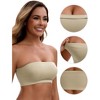 INSPIRE CHIC Women's Strapless Seamless Push Up Wirefree Padded Bandeau Non-Slip Silicone Tube Bras - 3 of 4