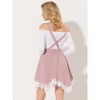 INSPIRE CHIC Women's Gothic Flare Asymmetrical Hem Tulle Steampunk Overall Skirts - 4 of 4