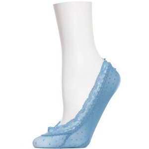 Memoi Women's Dotted Lace No Show Liner Socks - 1 of 1