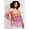 Avenue Women's Plus Size Ombre Print Top - 4 of 4