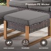 POCASSY 75" Wide Outdoor Sofa Outdoor Furniture Sets, All-Weather Brown Wicker Rattan Outdoor Couch with Ottomans and Cushions for Porch Balcony - 3 of 4