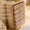 Fluted Dresser for Bedroom, Chest of Drawers with Gold Handles, Curved Profile, Wood Storage Dressers Organizer for Bedroom, Living Room - 2 of 4