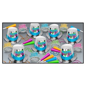 Beistle New Year Totally 80's Assortment of 250 items is perfect for your party of 50 people Multicolored - 1 of 3