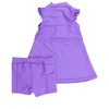 RuffleButts Toddler Girls Sleeveless Zip Ruffle Sleeve UPF50+ Active Dress - 2 of 4