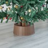 Gardenised Brown Plastic Christmas Tree Stand With Screw Fastener - 4 of 4