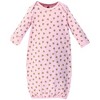 Hudson Baby Infant Girl Cotton Long-Sleeve Gowns 4pk, Love, 0-6 Months - 4 of 4