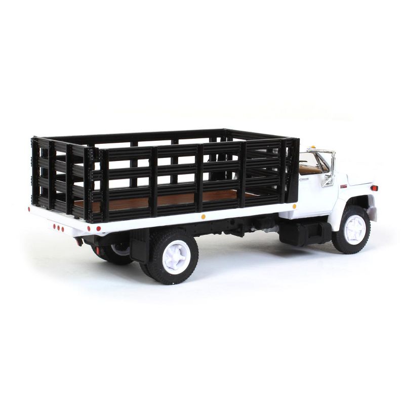 1/64 Diecast GMC 6500 Stake Bed Truck, White With Black Stakes, First Gear Exclusive DCP 60-0891, 3 of 6