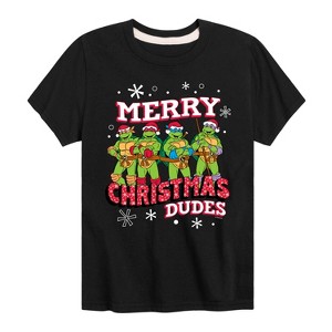 Boys' - Teenage Mutant Ninja Turtles - Merry Christmas Dude Short Sleeve Graphic T-Shirt - 1 of 4