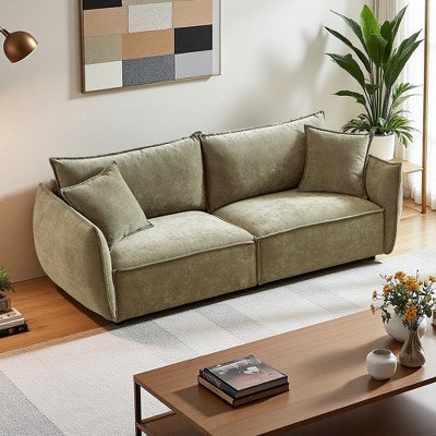 88" Chenille 3-Seater Sofa with Thick Padded Seats