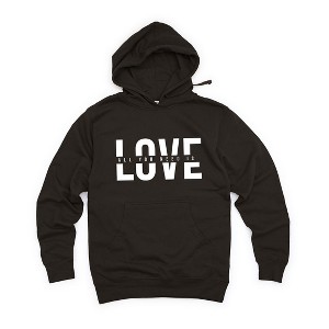 Simply Sage Market Women's Graphic Hoodie Love Is All You Need Split - 1 of 2