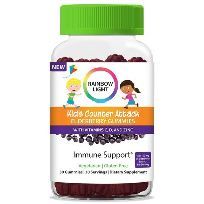 Rainbow Light Kid's Counter Attack Gummies - Elderberry - 30ct