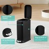 Kitchen Trash Can 3.2 Gallon with Soft Close Lid & Foot Pedal, Fingerprint Resistant Kitchen Garbage Bin, Quiet Closing Design, Hidden Handle - 4 of 4