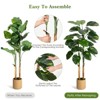 Artificial Plant Indoor 5/6ft,Tall Faux Floor Plants,Indoor and Outdoor Artificial Scindapsus Aureus Trees for Home Office Decor - 4 of 4